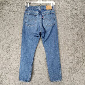 Levis Jeans Womens 25 Blue Cotton Denim Premium Button Fly Wedgie